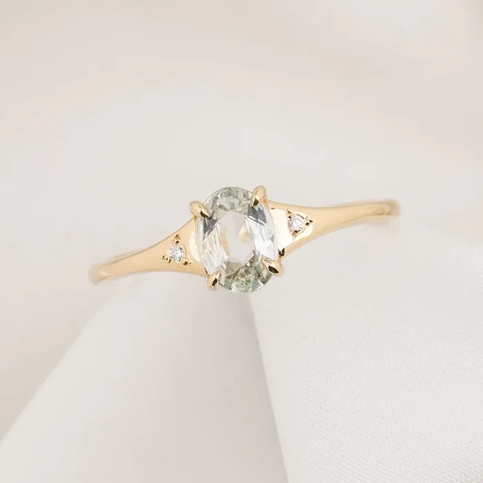 Piper Ring, 0.60ct Green Madagascar Sapphire