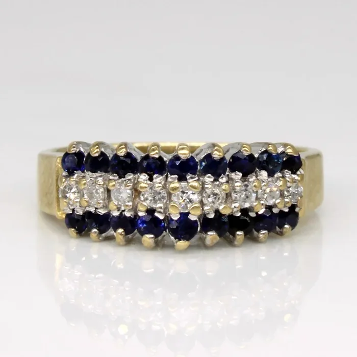 Pointed Sapphire & Diamond Ring | 0.27ctw, 0.09ctw | SZ 5.25 |