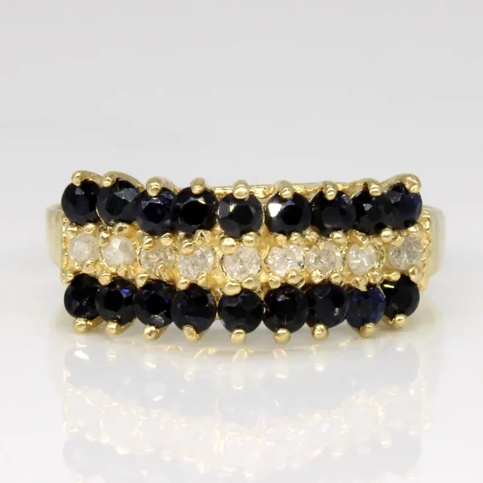 Pointed Sapphire & Diamond Ring | 0.40ctw, 0.09ctw | SZ 6.25 |