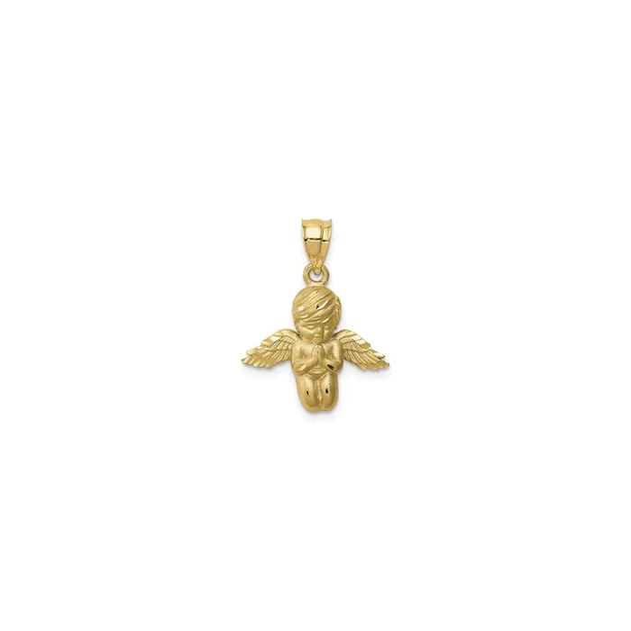 Praying Little Angel Pendant (14K)