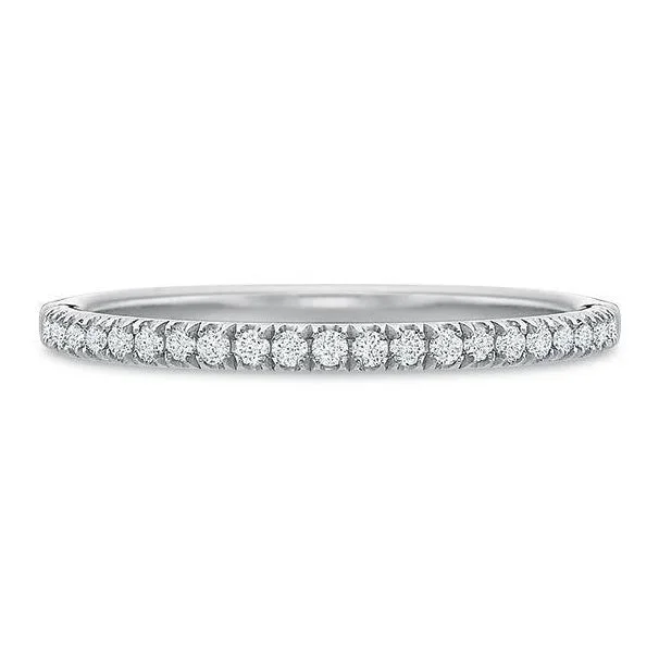 Precision Set Platinum New Aire Half Round Diamond Band