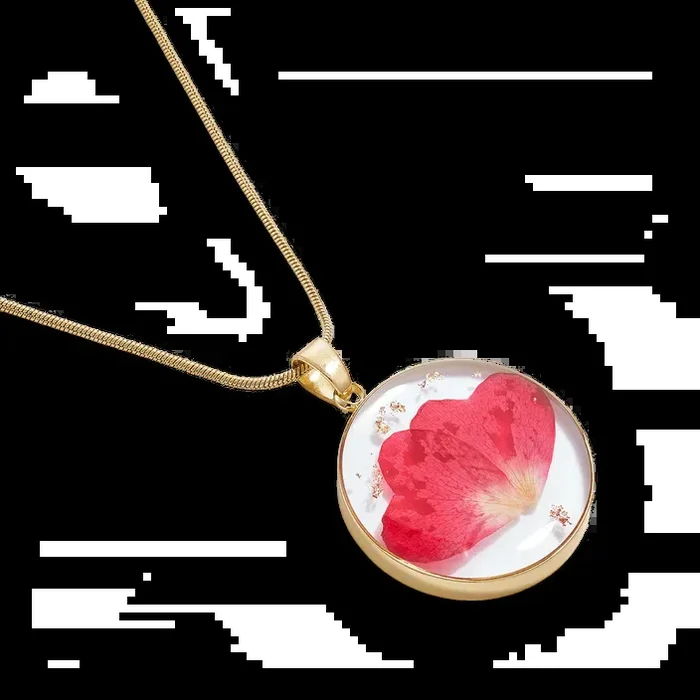 Pressed Birth Flower Necklace