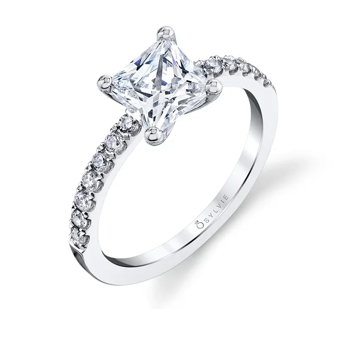 Princess Cut Classic Engagement Ring – Celeste