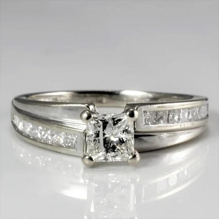 Princess Cut Diamond Accented Ring | 0.76ctw | SZ 6.25 |
