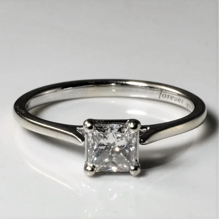 Princess Cut Solitaire Diamond Ring | 0.51ct | SZ 6.5 |