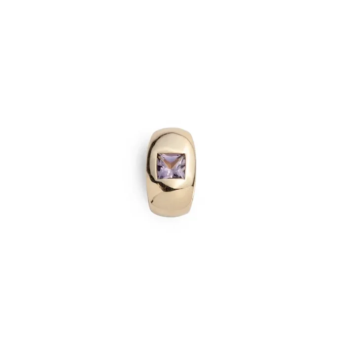 Princess Cut Violet Spinel – Love : Gemstone Heart Slide