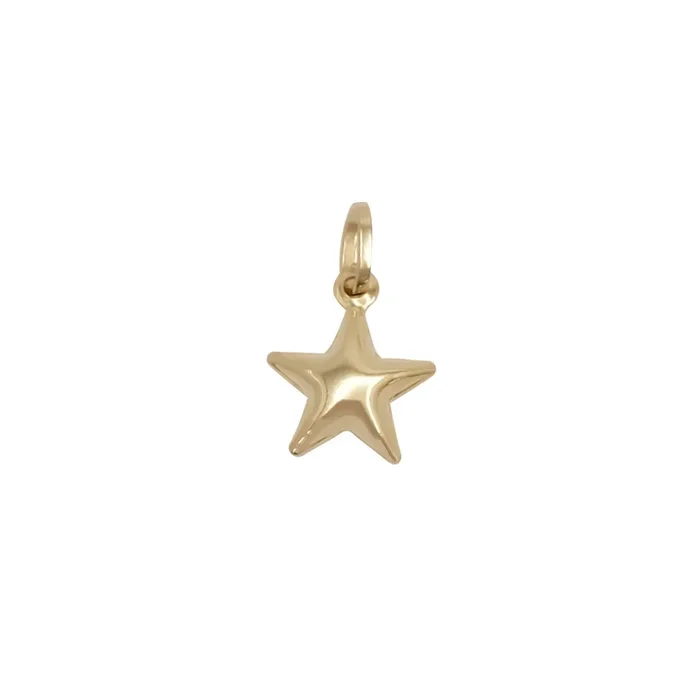 Puffy Star Pendant (14K)