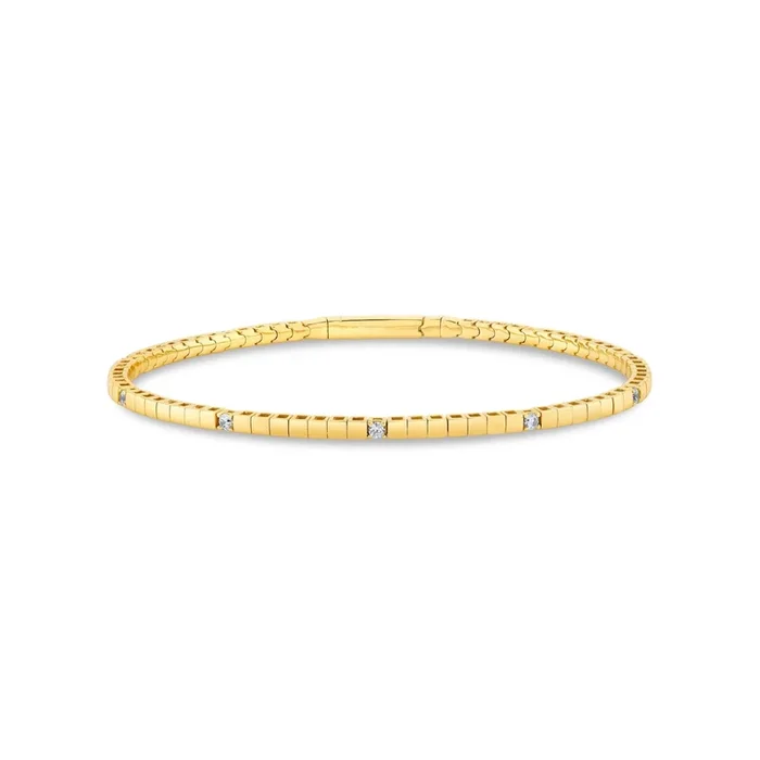 Pure Flex Station Bracelet Finished in Gold
