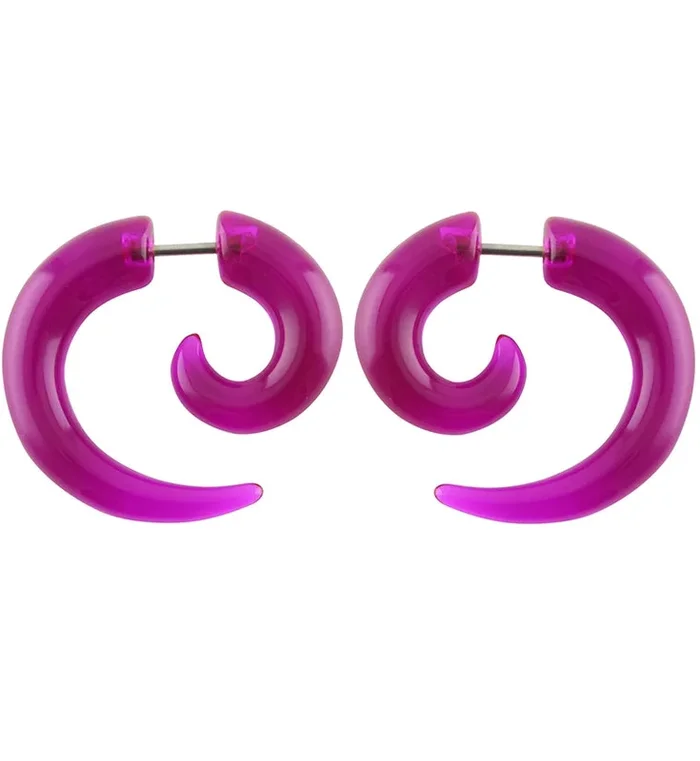Purple Fake Ear Spirals