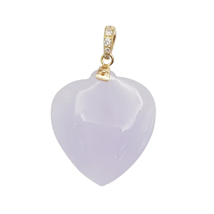 Purple Jade Diamond Pendant (14K)