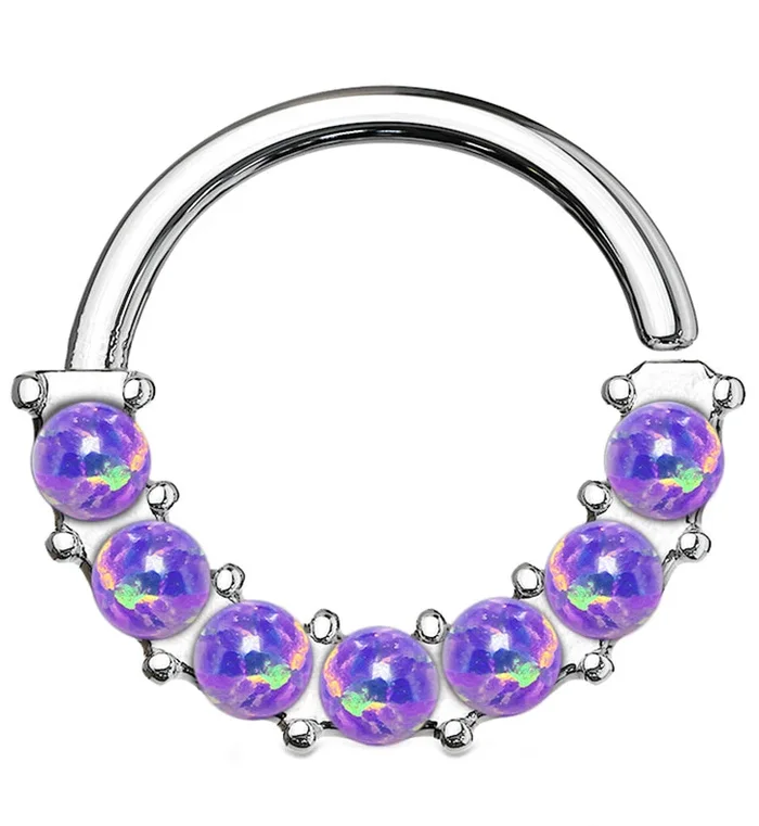 Purple Opal Escent Seamless Ring