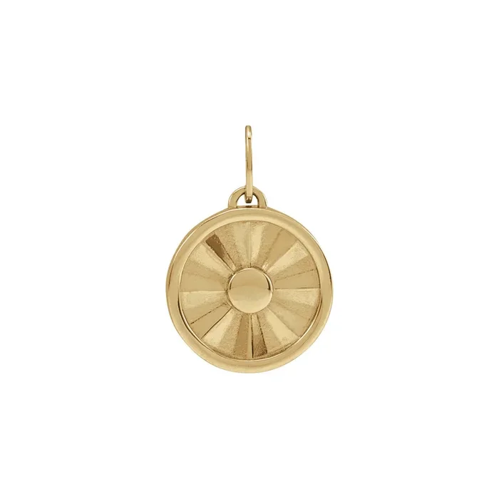 Radiant Sun Finish Disc Pendant