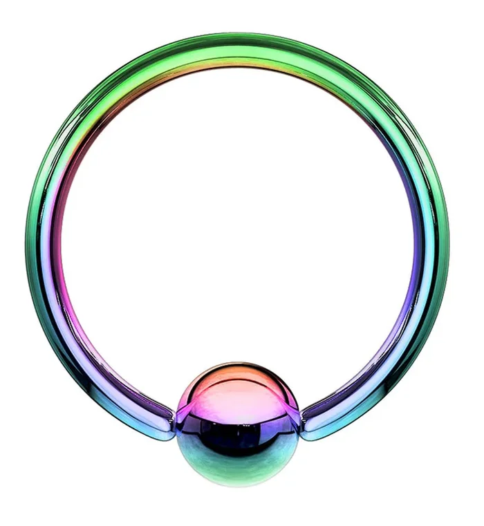 Rainbow PVD Captive Bead Ring