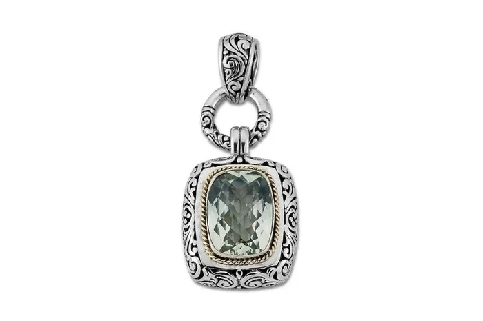 Raja Pendant- Green Amethyst