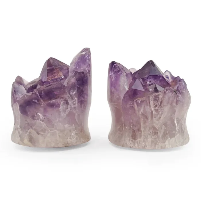 Raw Amethyst Plugs 7/8″ (22mm) Version 12