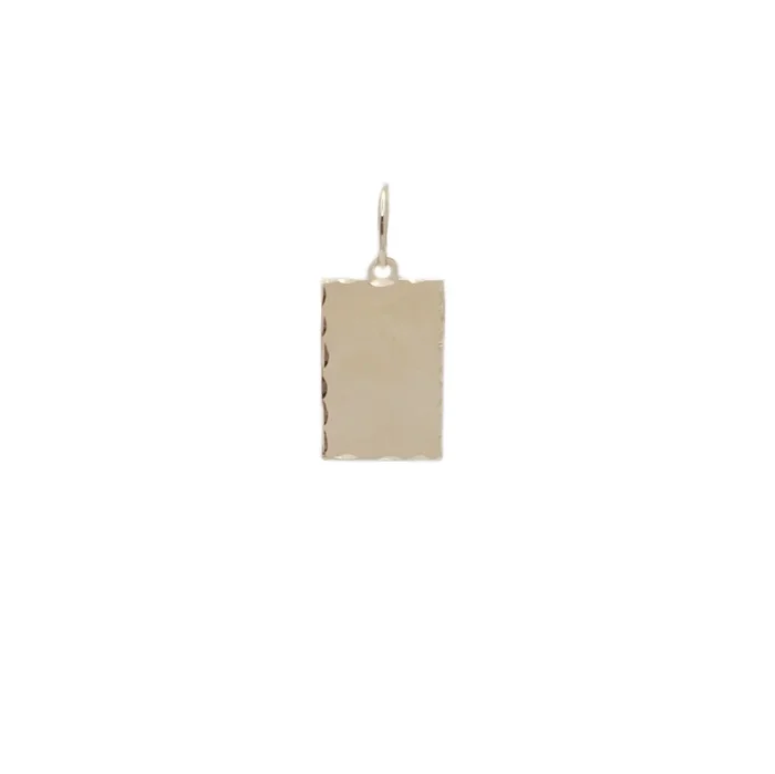 Rectangle Dog Tag Pendant (14K)
