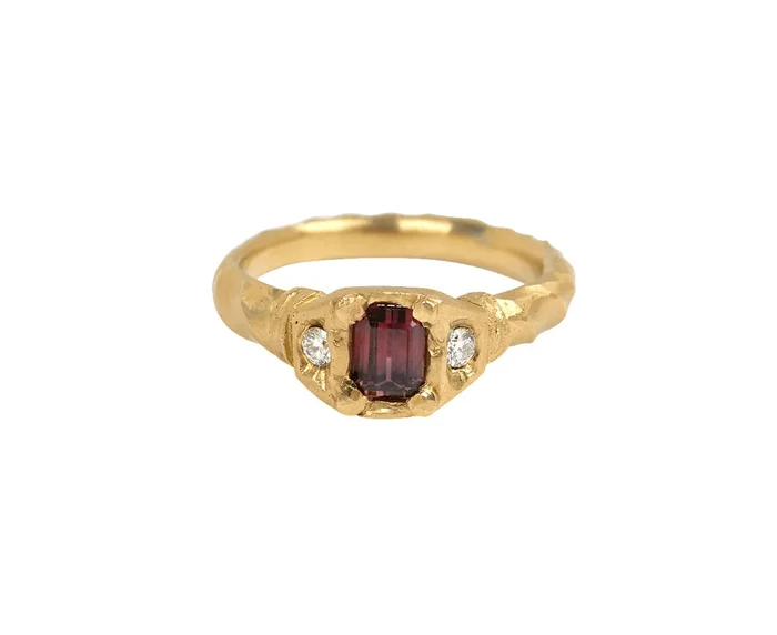 Red Sapphire and Diamond Crimson Ring