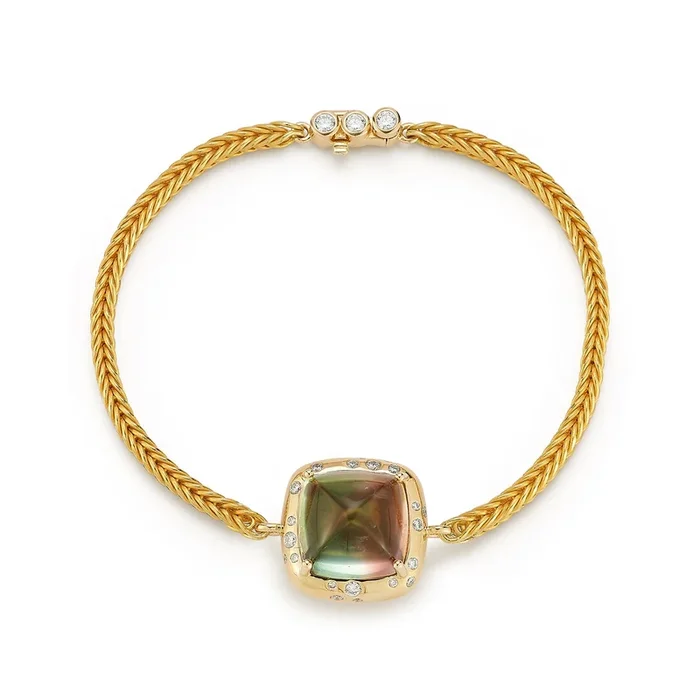 Reese Bracelet – Bi-color Tourmaline Sugarloaf