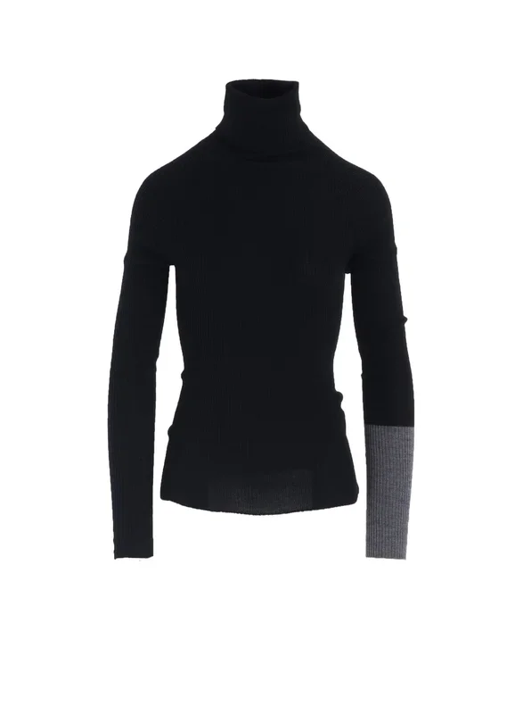 RIB COLOR COMBI HIGH NECK PO