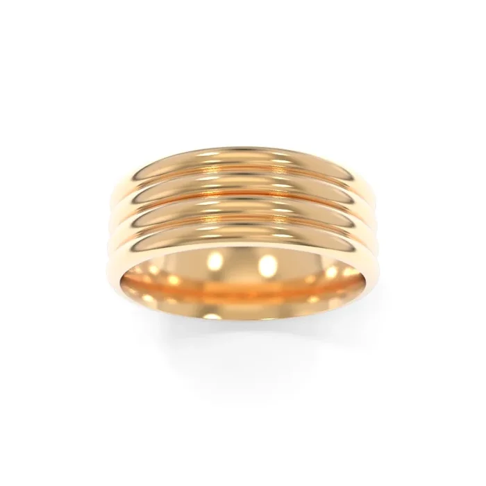 Ribbed Band Four Row