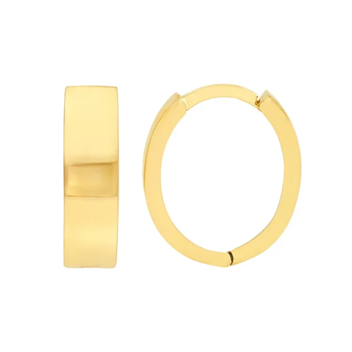 Rolland’s Design Gold Oval Hoop Earrings