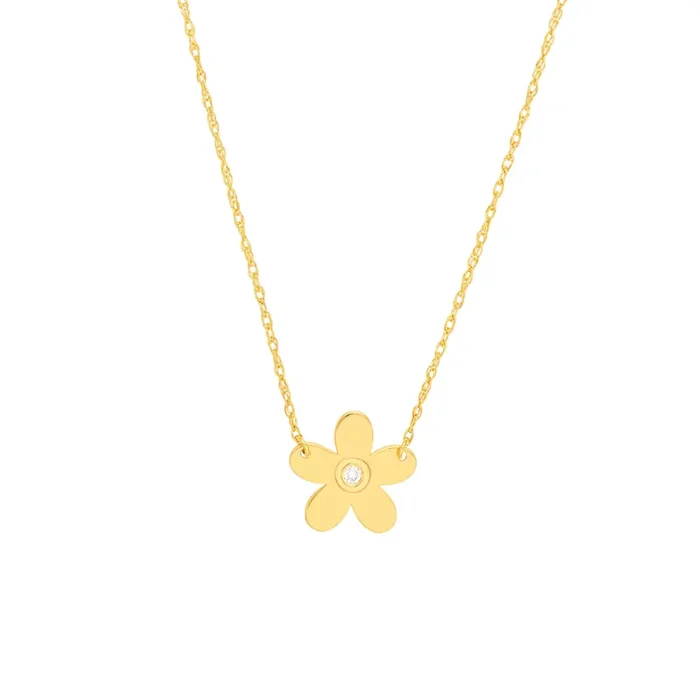 Rolland’s Designs 14K Gold Flower Pendant