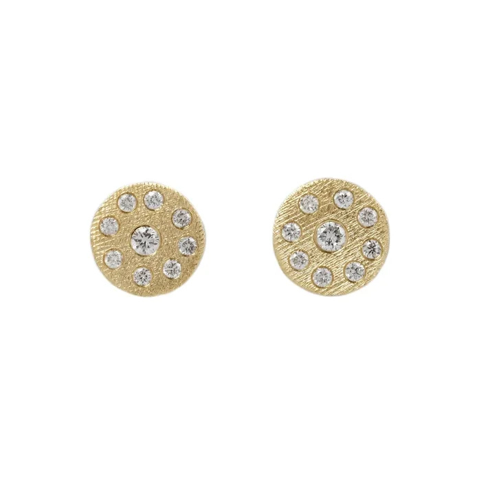 Ronde Gold Diamond Studs