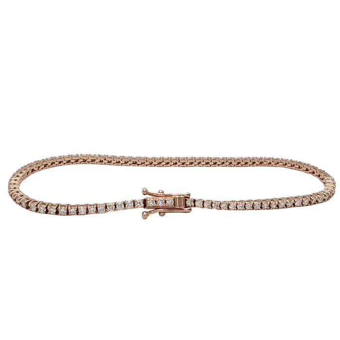 Rose Gold VS Diamond Tennis Bracelet (14K).