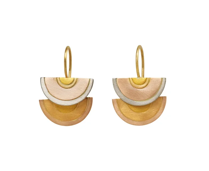 Rose Rainbow Sun Halo Earrings