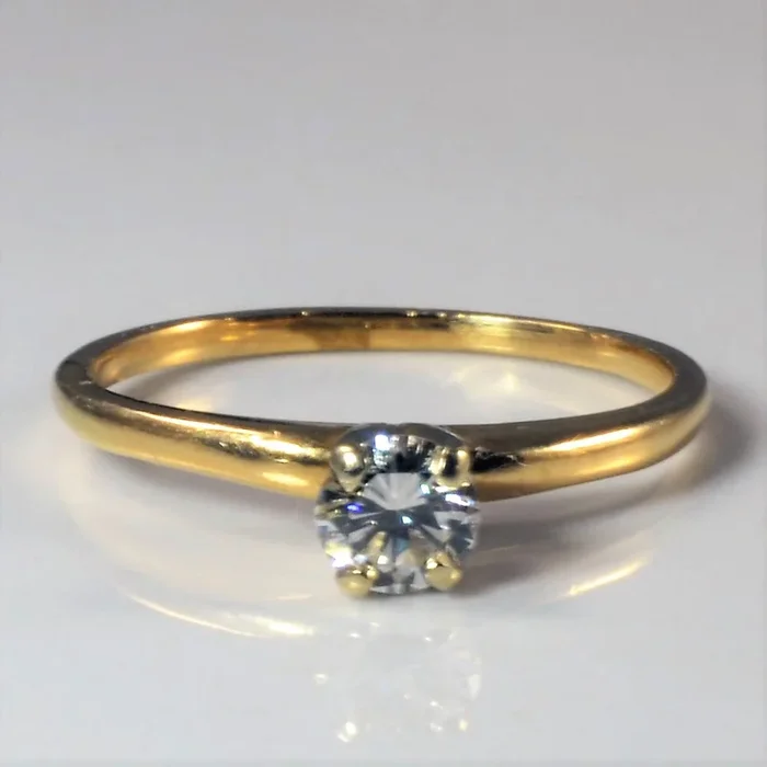 Round Brilliant Solitaire Diamond Ring | 0.29ct | SZ 6 |