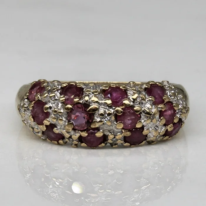 Ruby & Diamond Cocktail Ring | 0.75ctw, 0.05ctw | SZ 7.75 |