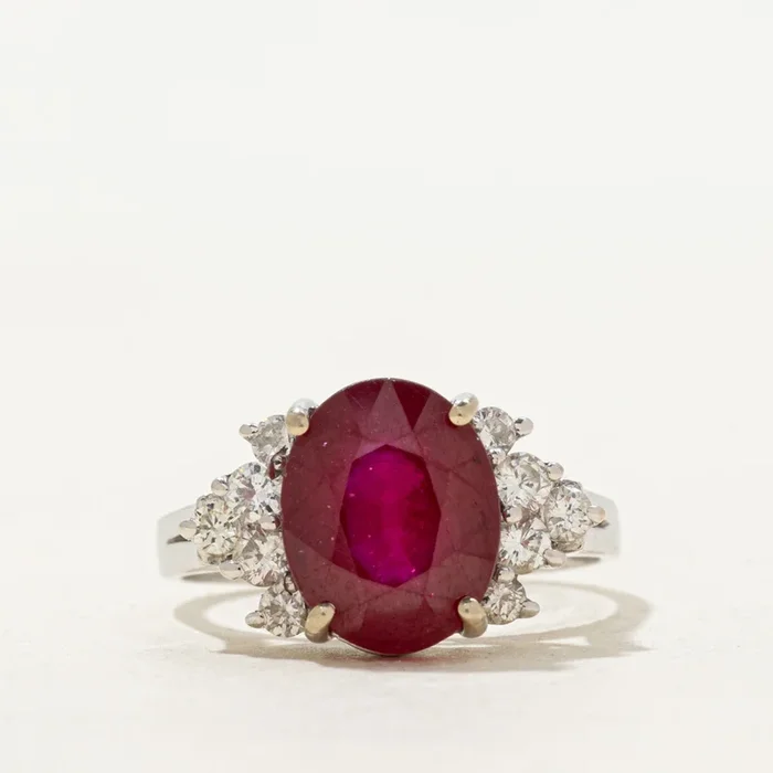 Ruby & Diamond Ring | 5.15ct, 0.60ctw | SZ 8 |