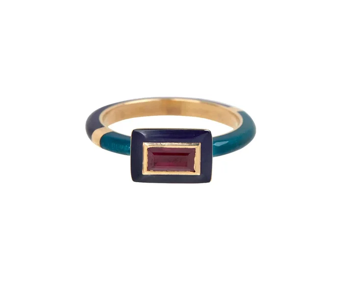 Ruby Baguette Candy Lacquer Ring