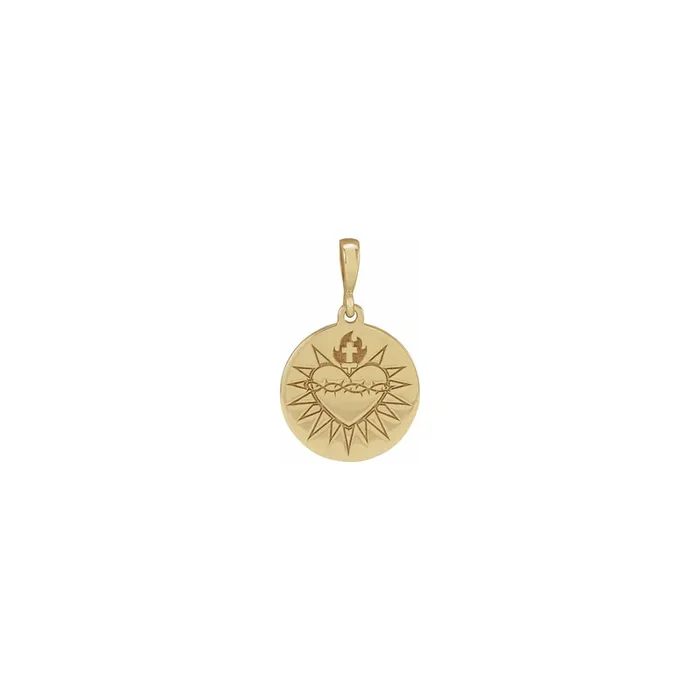 Sacred Heart Disc Pendant