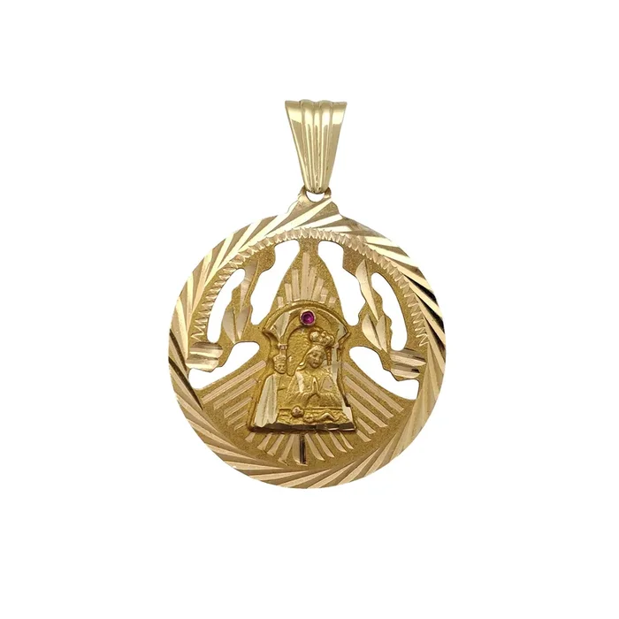 Saint Barbara Diamond-Cut Medallion Pendant (14K)