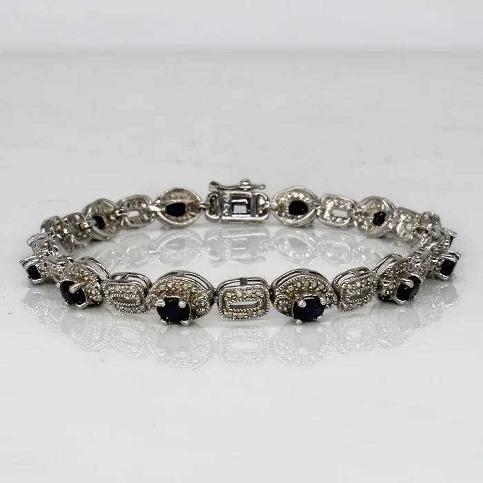 Sapphire & Diamond Bracelet | 2.00ctw, 0.12ctw | 7″ |