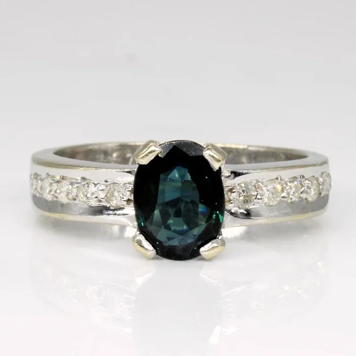 Sapphire & Diamond Engagement Ring | 0.85ct, 0.12ctw | SZ 7.25 |
