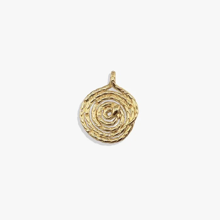 Sapphire Spiral Snake Coin
