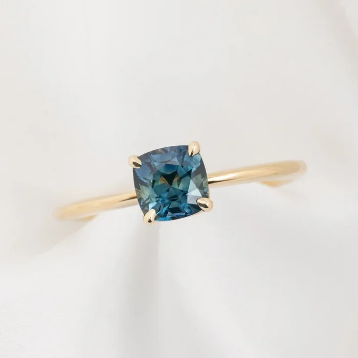 Sara Ring, 0.81ct Blue Montana Sapphire