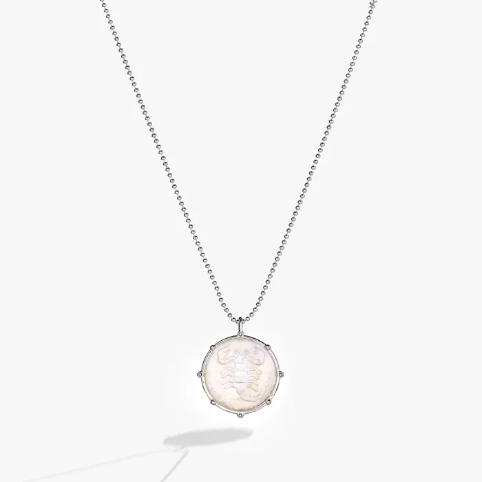 Scorpio Zodiac Double-Sided Charm Necklace