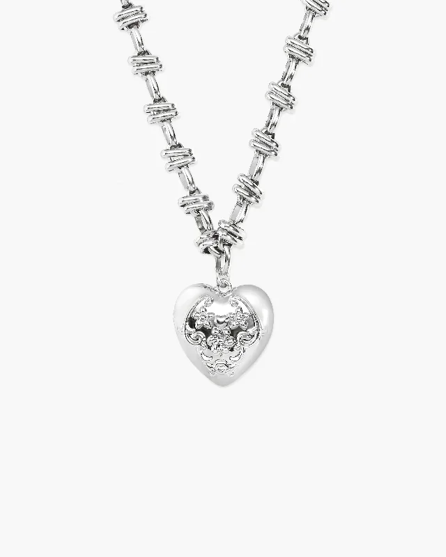 Secret Keeps Openable Heart Necklace in Silver