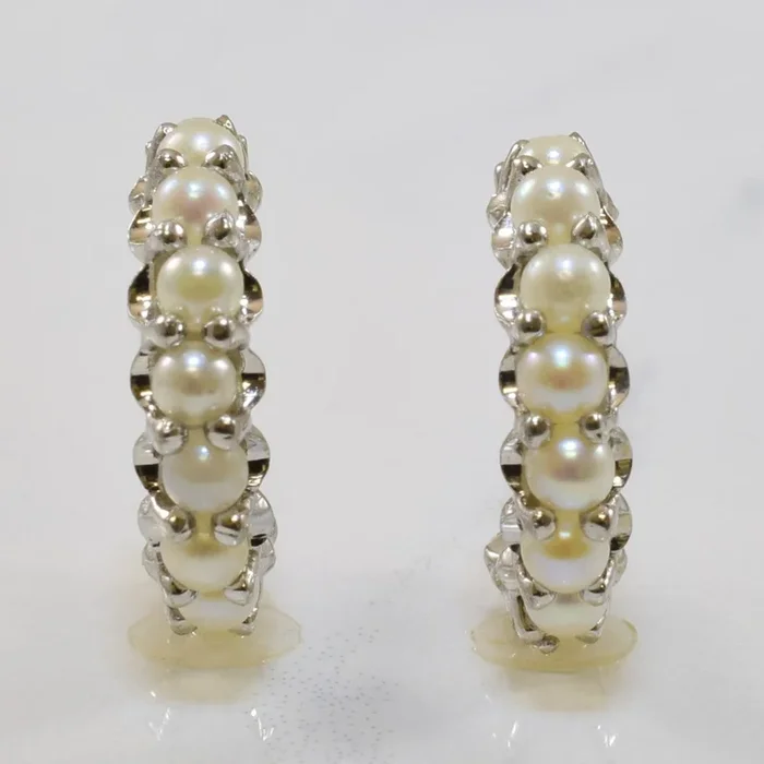 Seed Pearl Huggie Earrings | 2.00ctw |