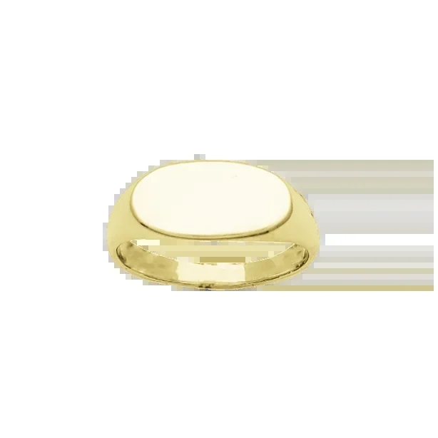 Signet Semi-Oval Ring (14K)