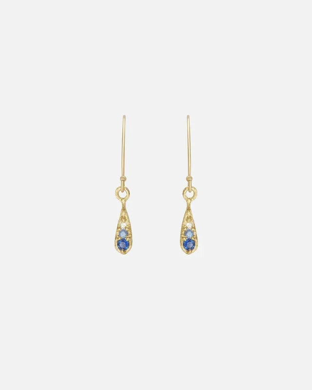 Silk / Gradient Blue Sapphire Earrings