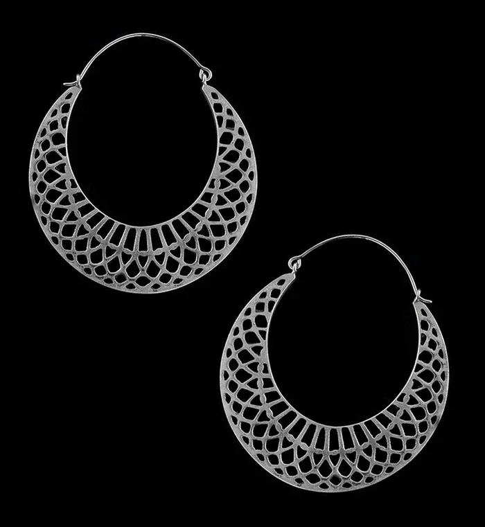 Silver Lune Titanium Hangers – Earrings
