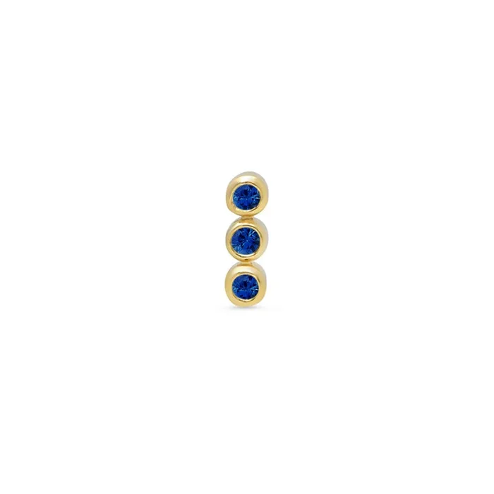 Single 3 Mini Sapphire Bezel Stud