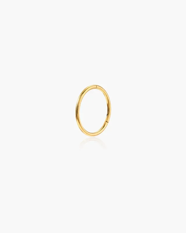 Single Mini Hoop Helix Earring in Gold