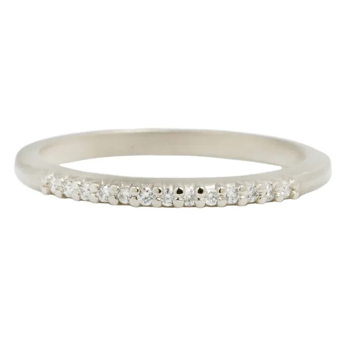 Slender Pavé Diamond Band
