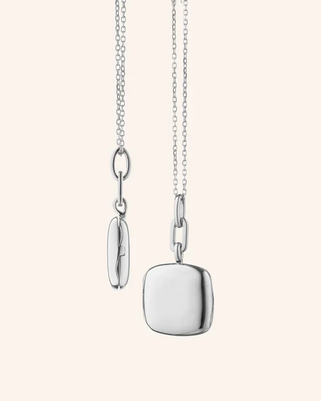 Slim “Viv” Sterling Silver Anniversary Locket Necklace