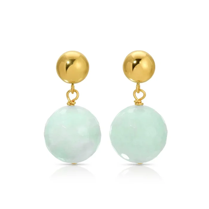 Small Amazonite Drop Earrings